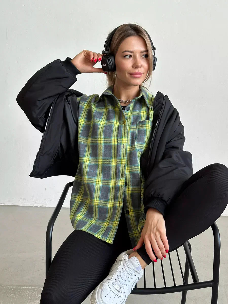 Shirt - Diamond Pattern And Soft-Blend Light Warmth