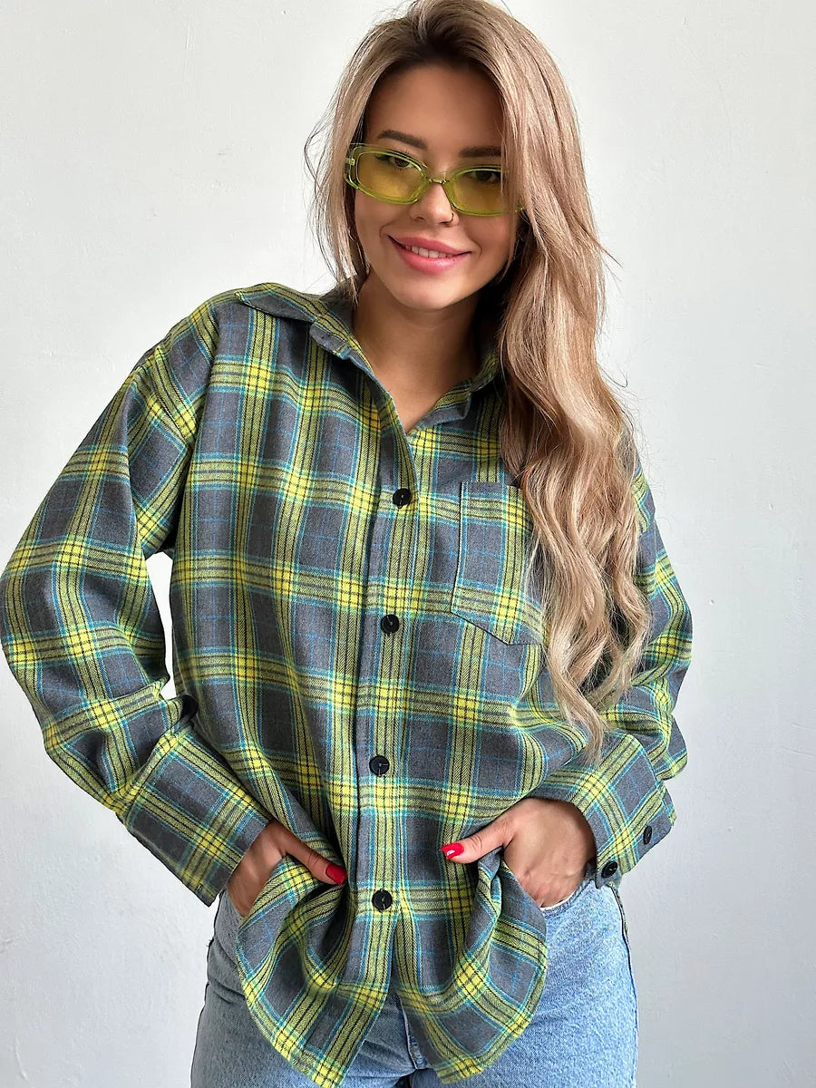 Shirt - Diamond Pattern And Soft-Blend Light Warmth