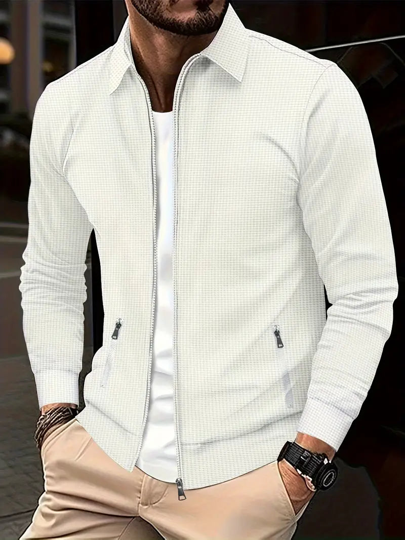 Shirt – Oversized Zip Front & Soft Blend For Movement