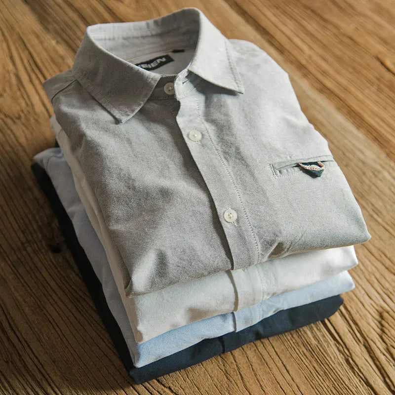 Shirt - Patch Detail And Soft Blend Finish For Regular Use