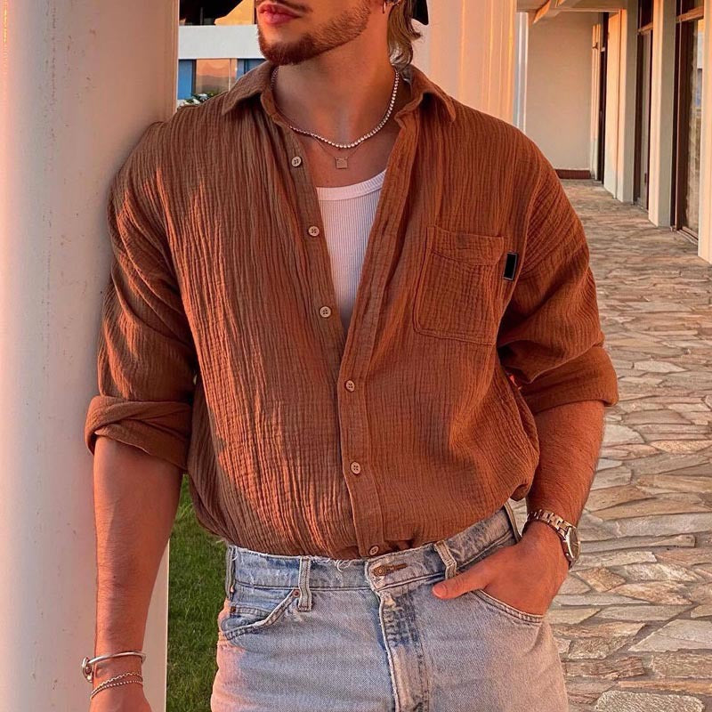 Shirt - Polyester Blend Button Front And Breathable Comfort