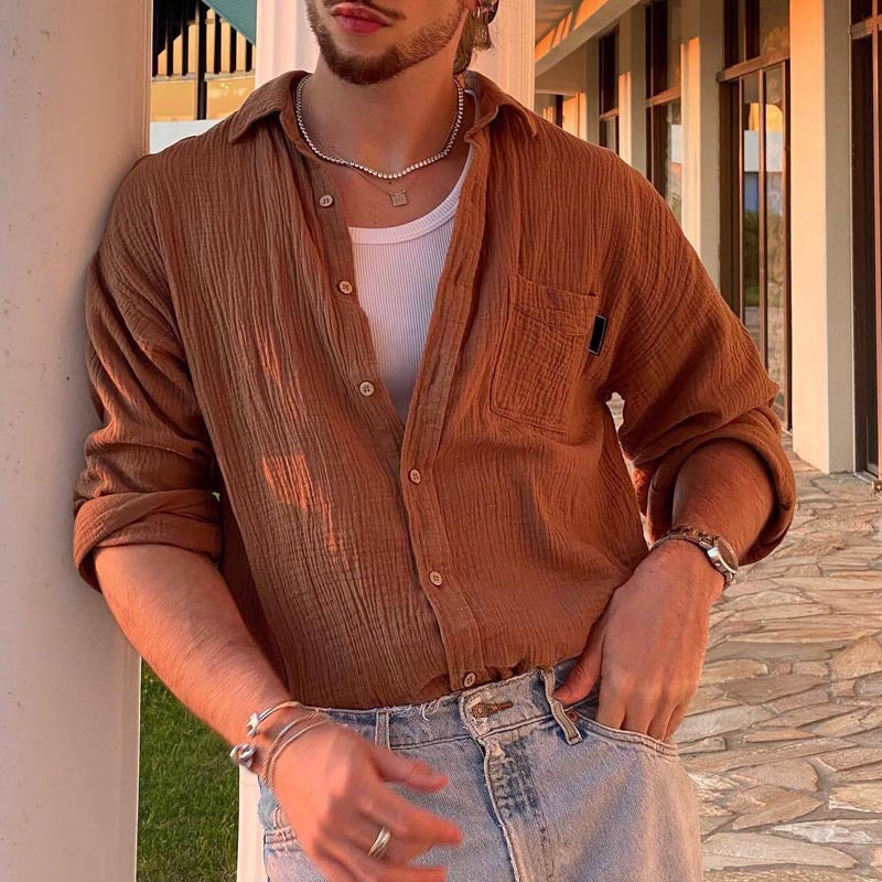 Shirt - Polyester Blend Button Front And Breathable Comfort