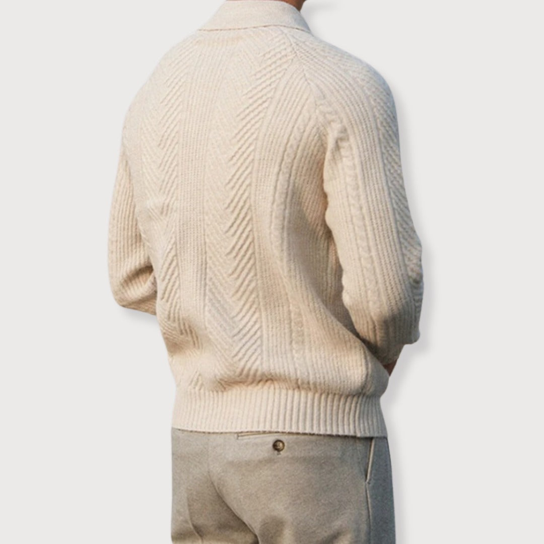 Shirt - Ribbed Collar And Thermal Polyester Blend Comfort