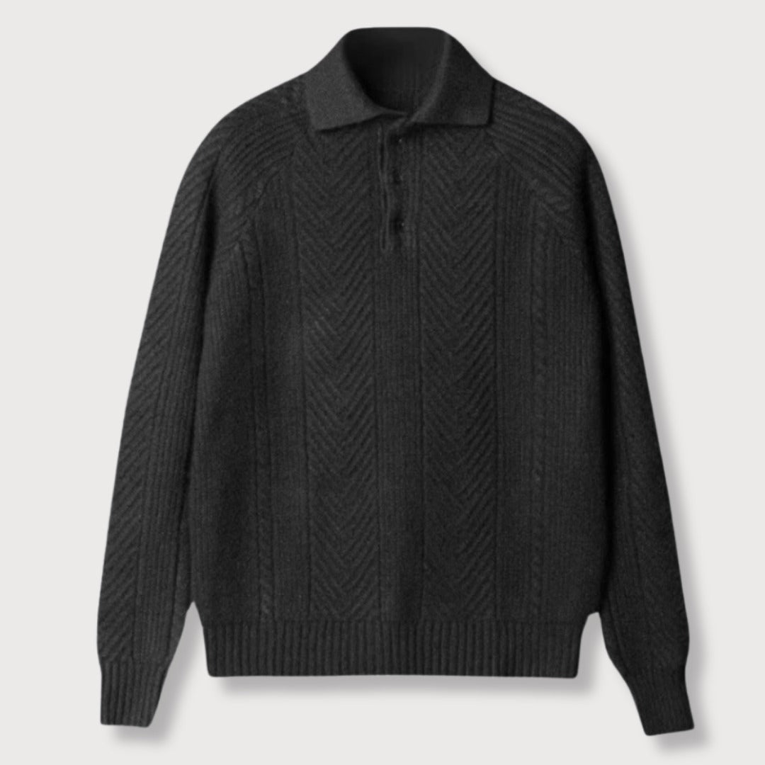 Shirt - Ribbed Collar And Thermal Polyester Blend Comfort