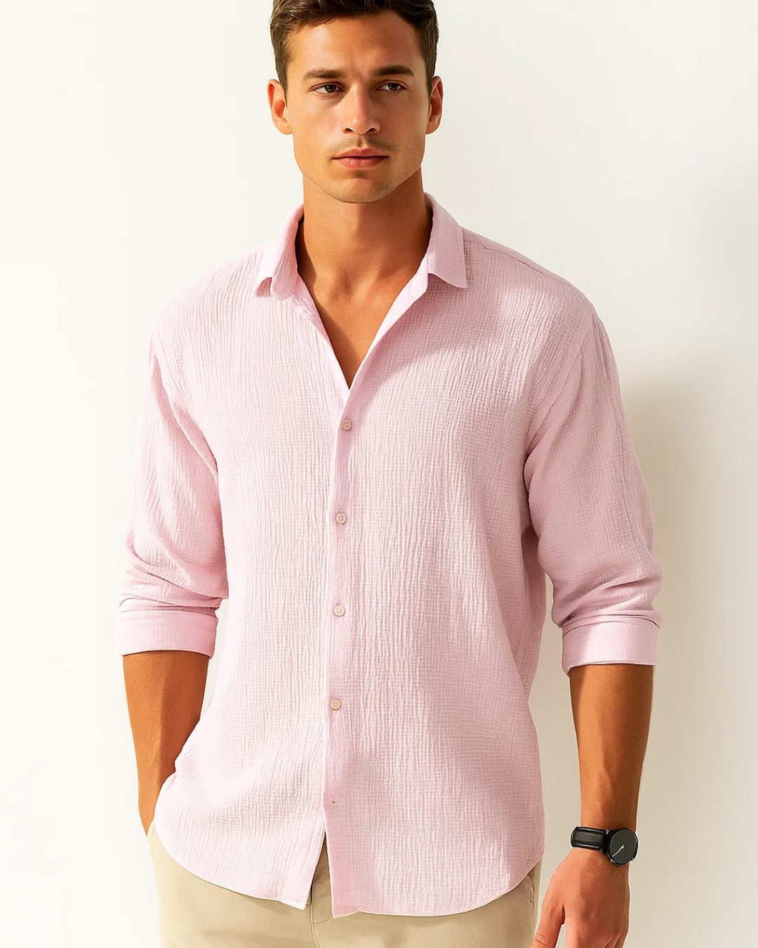 Shirt - Smart Collar And Full Button For Easy Movement