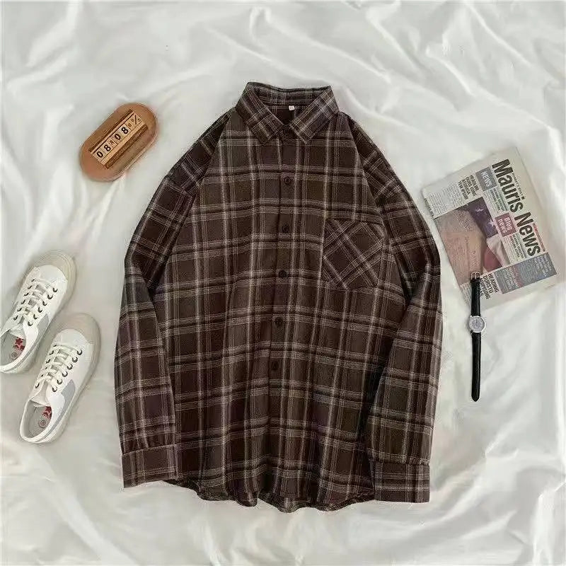Shirt - Soft Blend Plaid Pattern And Easy Movement Fit
