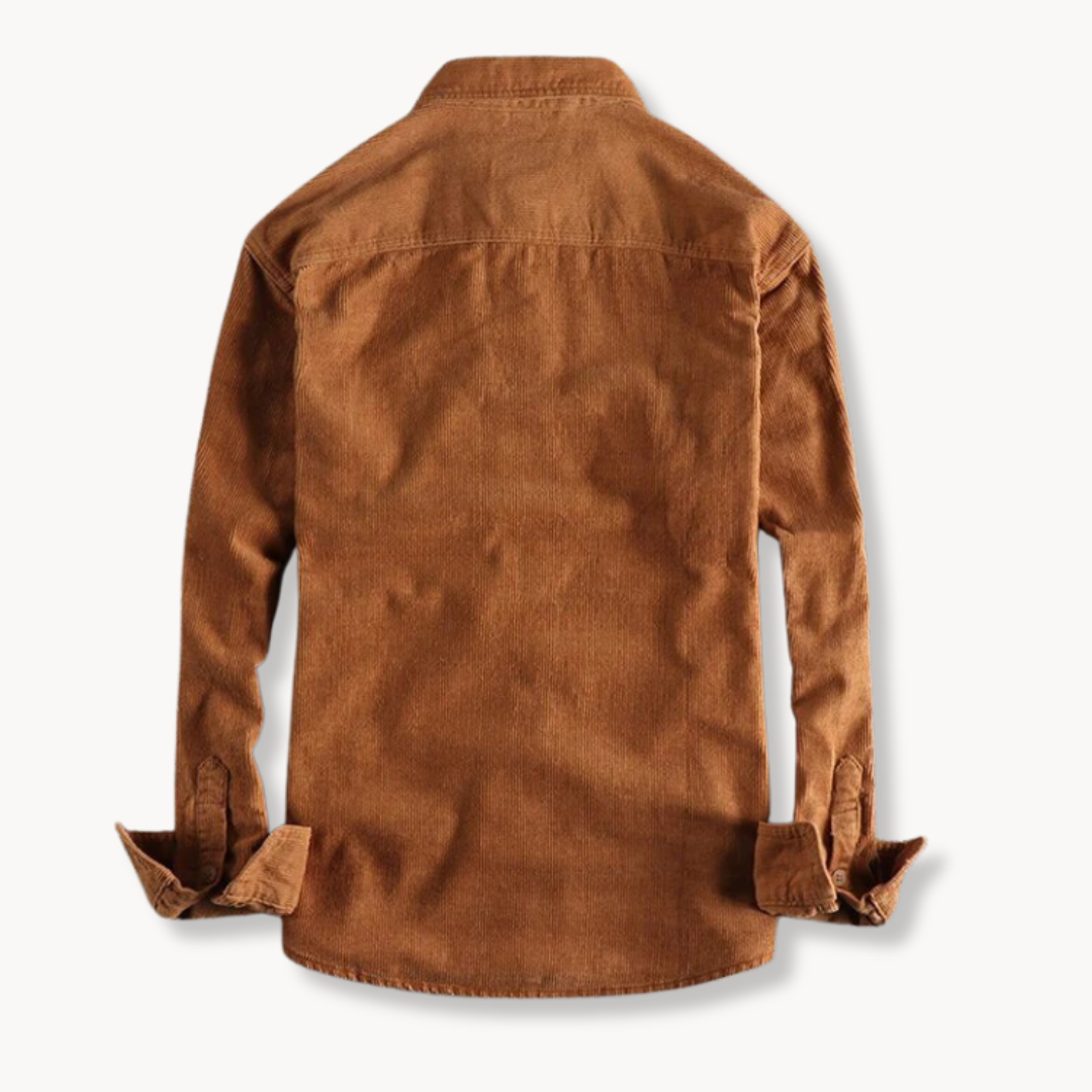 Shirt - Soft Corduroy Weave And Patch Pockets For Storage