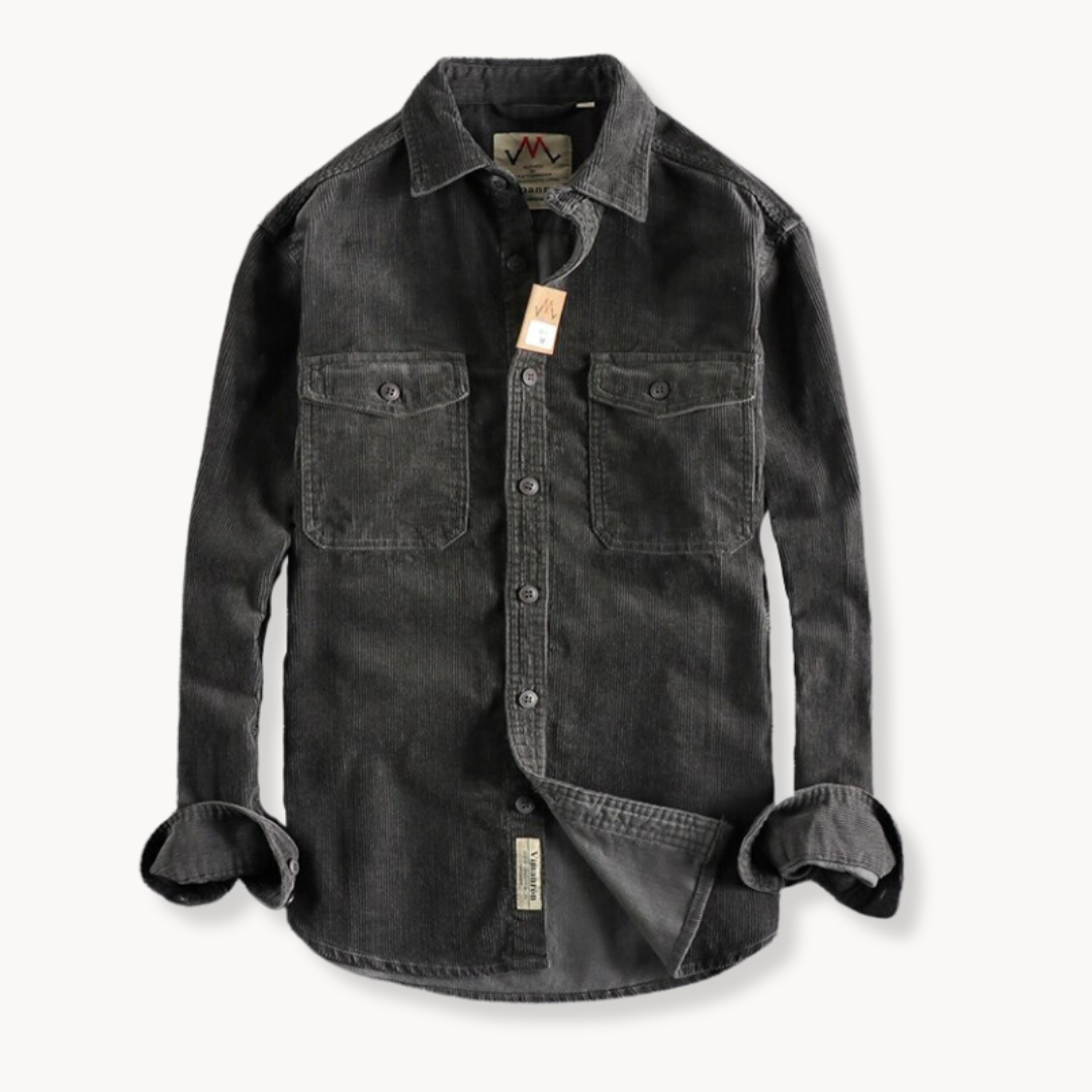 Shirt - Soft Corduroy Weave And Patch Pockets For Storage