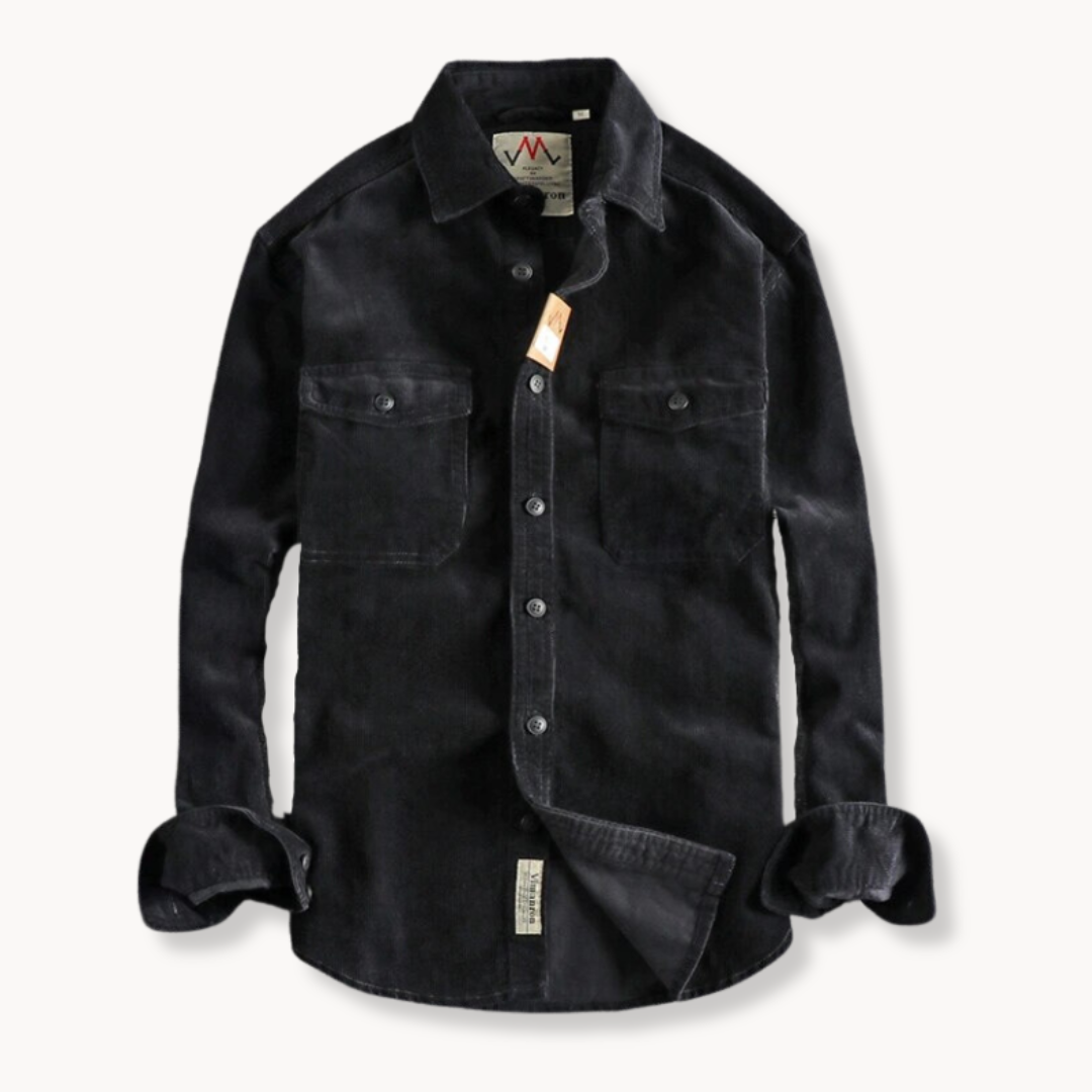 Shirt - Soft Corduroy Weave And Patch Pockets For Storage