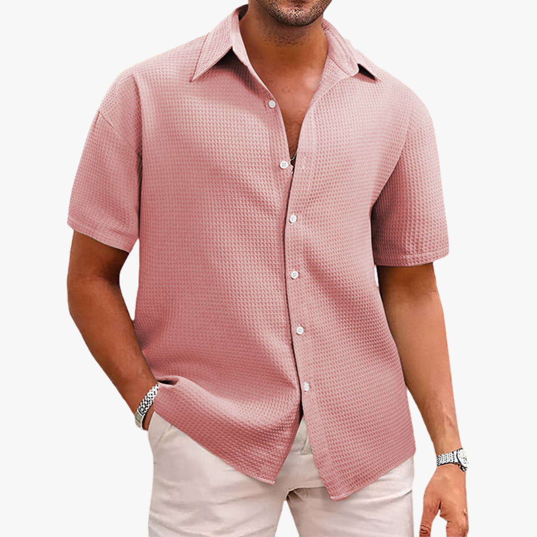 Shirt – Waffle Knit Natural Blend And Breathable Fit