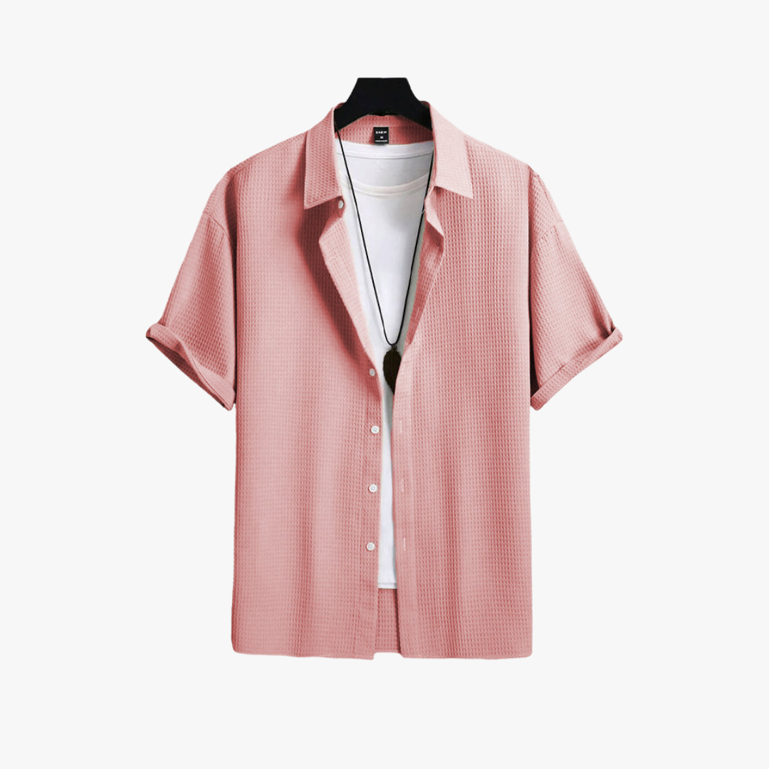 Shirt – Waffle Knit Natural Blend And Breathable Fit