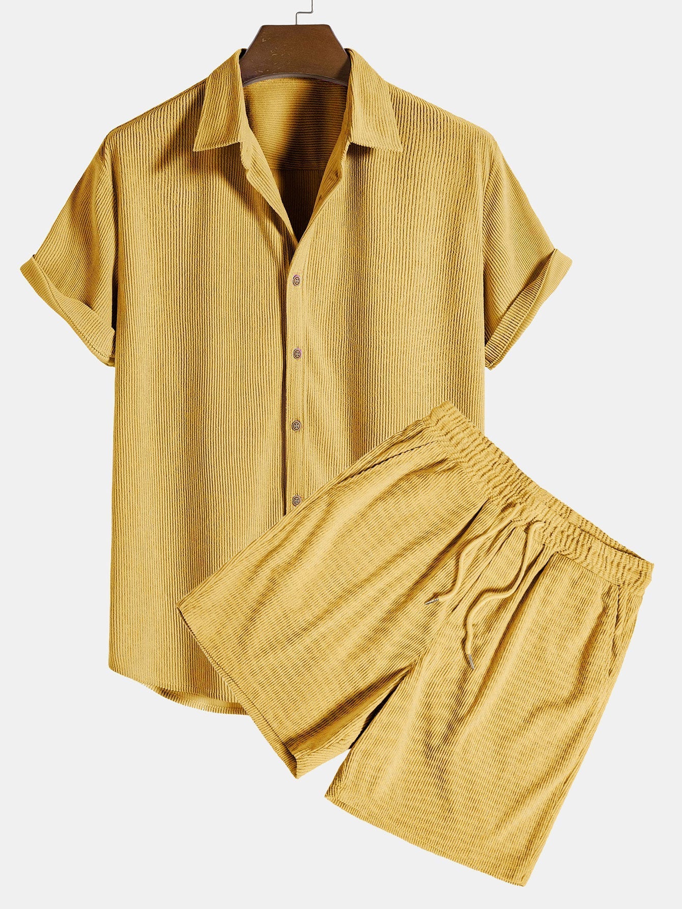Short Sleeve Set - Polyester Blend & Breathable Airflow