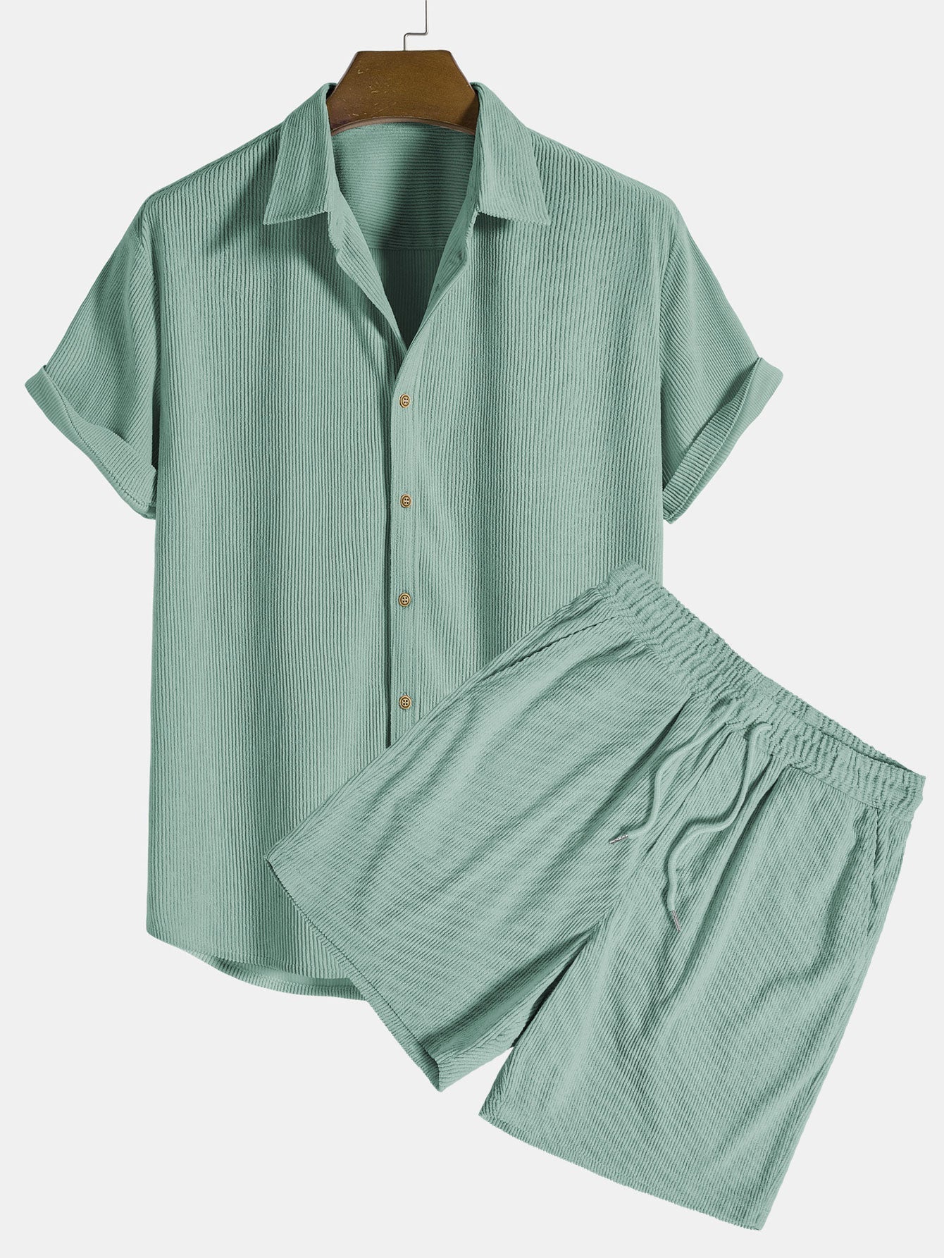 Short Sleeve Set - Polyester Blend & Breathable Airflow