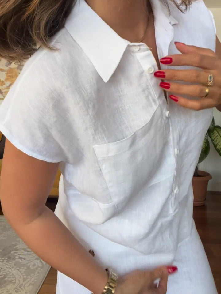 Short Sleeve Set – Polyester Blend Breathable & Relaxed Fit