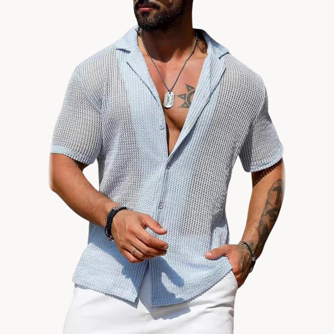 Short Sleeve Shirt – Open Mesh Knit & Cool Airflow Effect