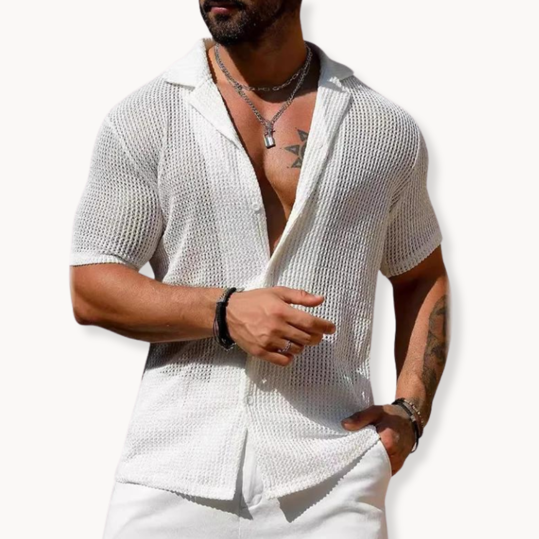 Short Sleeve Shirt – Open Mesh Knit & Cool Airflow Effect
