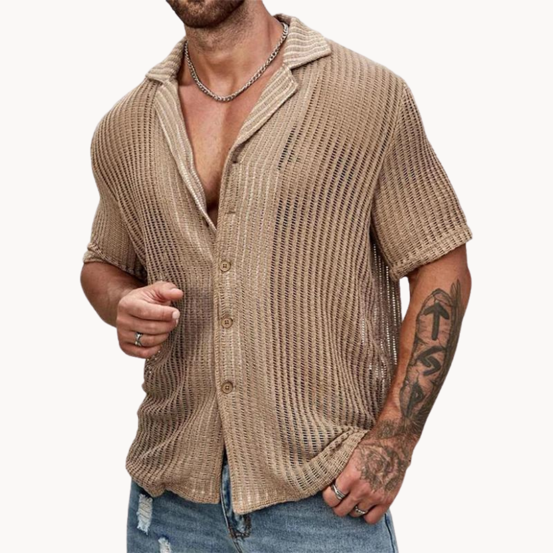 Short Sleeve Shirt – Open Mesh Knit & Cool Airflow Effect