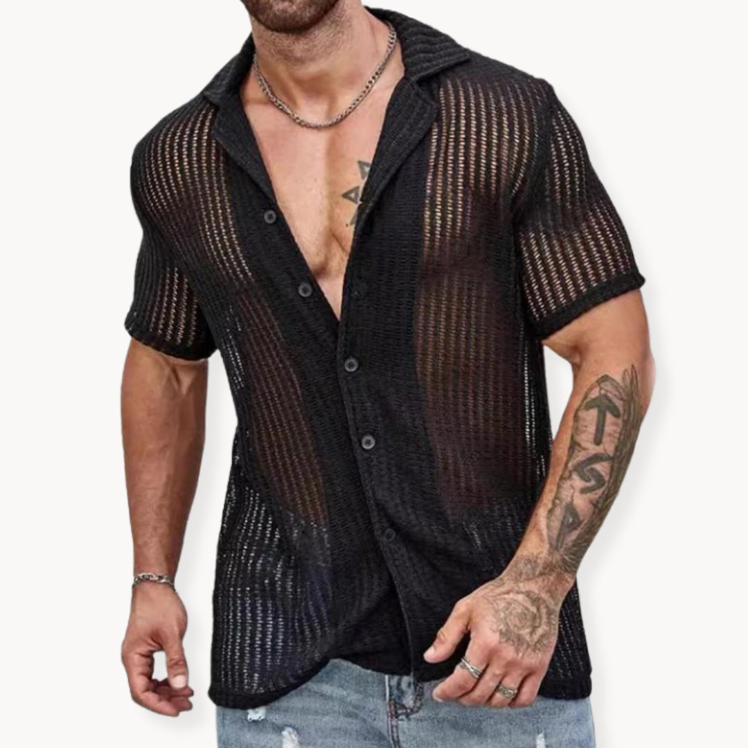 Short Sleeve Shirt – Open Mesh Knit & Cool Airflow Effect