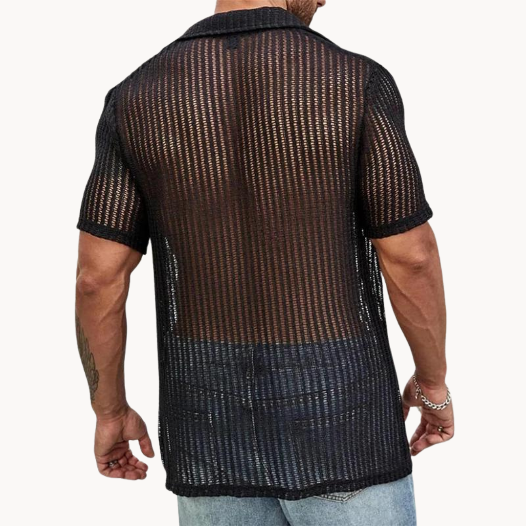 Short Sleeve Shirt – Open Mesh Knit & Cool Airflow Effect