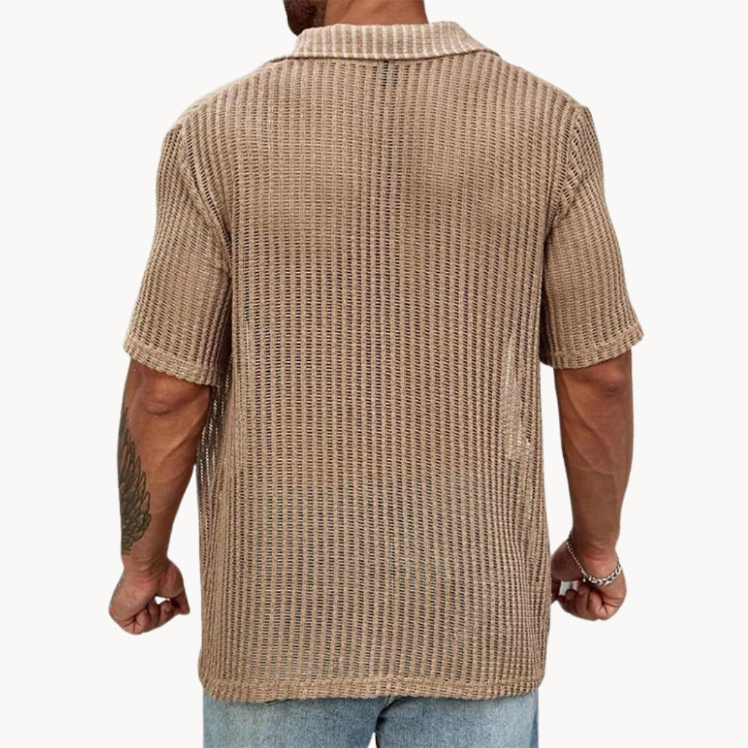 Short Sleeve Shirt – Open Mesh Knit & Cool Airflow Effect