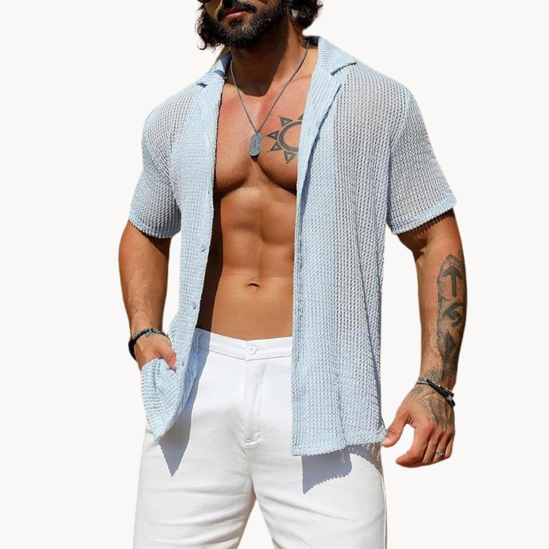Short Sleeve Shirt – Open Mesh Knit & Cool Airflow Effect