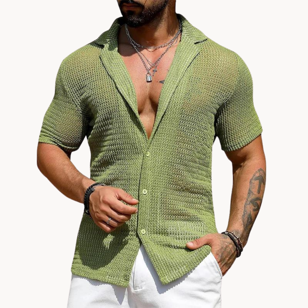 Short Sleeve Shirt – Open Mesh Knit & Cool Airflow Effect