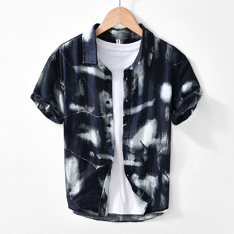 Short-Sleeve Shirt - Printed Front & Loose Movement Fit
