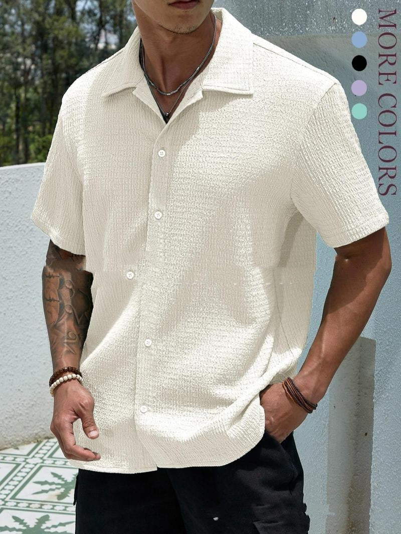 Short-Sleeved Shirt - Polyester Blend Fit & Easy Movement