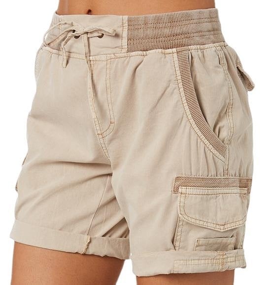 Shorts – Polyester Blend Elastic Waist & Cargo Pockets