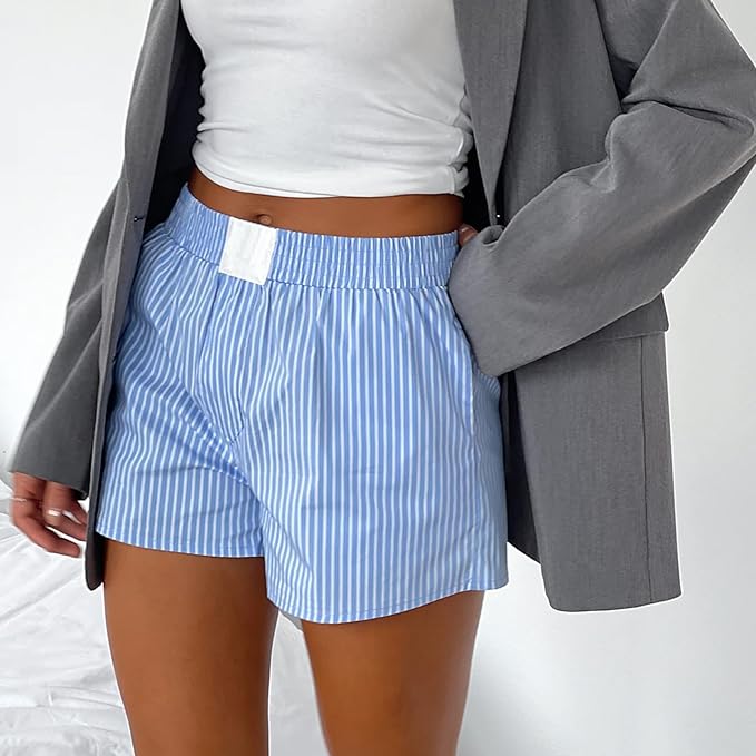 Shorts - Striped Pattern And Breathable Relaxed Shape
