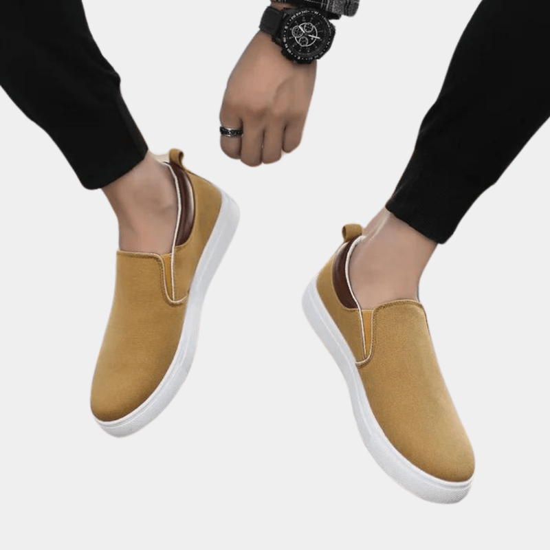 Slip On Sneakers - Canvas Blend Upper & Flexible Sole