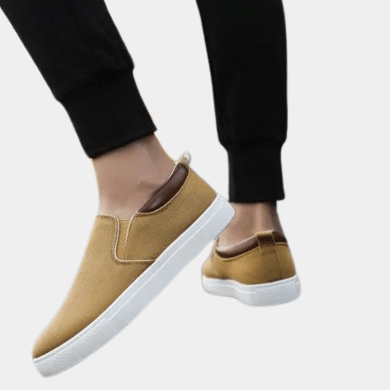 Slip On Sneakers - Canvas Blend Upper & Flexible Sole