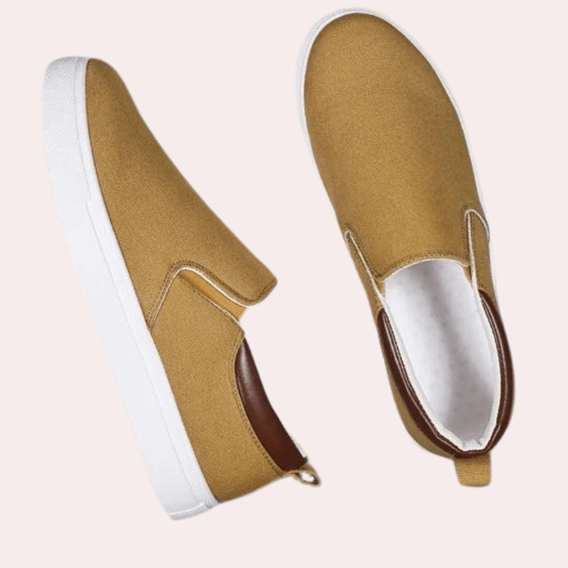 Slip On Sneakers - Canvas Blend Upper & Flexible Sole