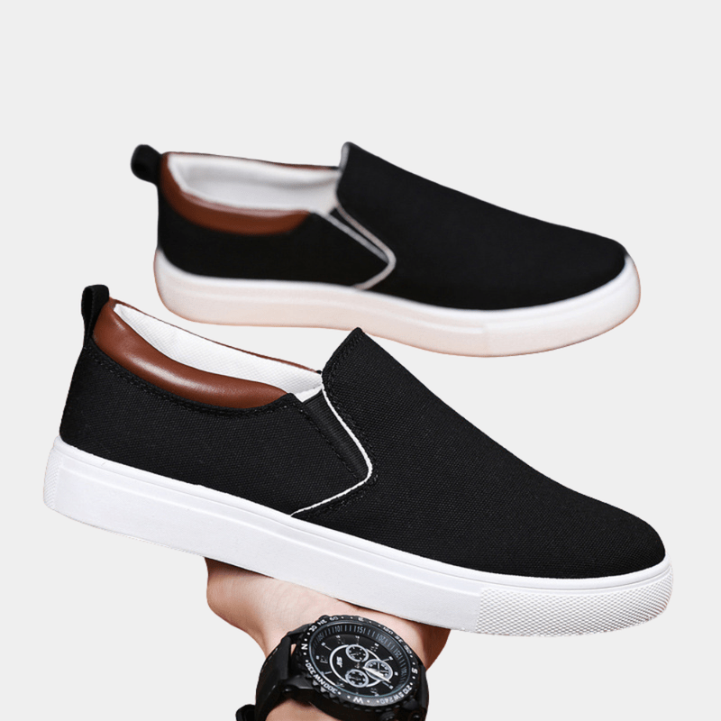Slip On Sneakers - Canvas Blend Upper & Flexible Sole