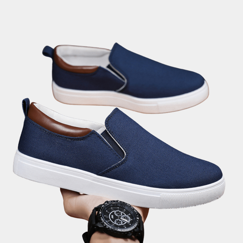 Slip On Sneakers - Canvas Blend Upper & Flexible Sole