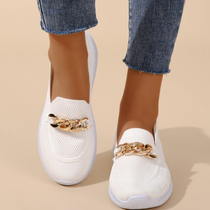 Slip On Sneakers - Polyester Blend Knit & Flexible Sole