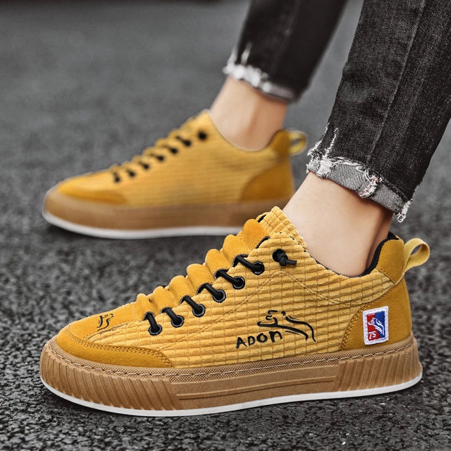 Sneakers - Corduroy Blend Low Top & Cushioned Support