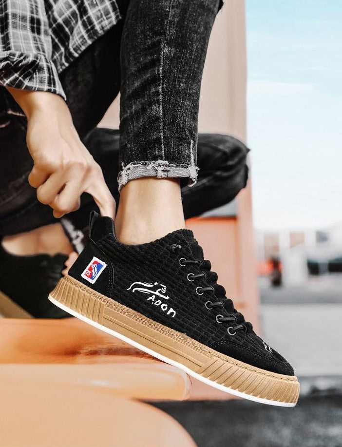 Sneakers - Corduroy Blend Low Top & Cushioned Support