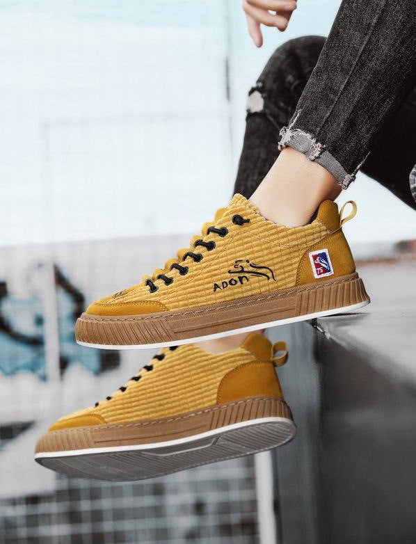 Sneakers - Corduroy Blend Low Top & Cushioned Support