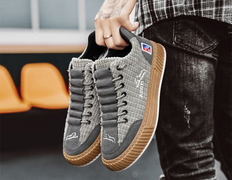 Sneakers - Corduroy Blend Low Top & Cushioned Support