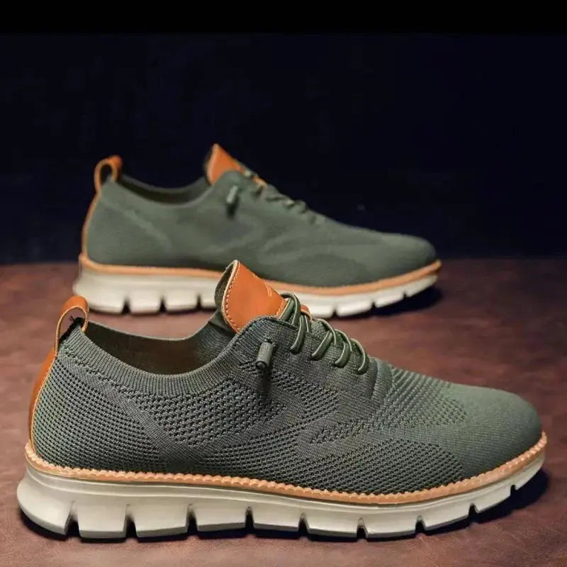 Sneakers - Knit Blend Upper & Cushioned Shock Absorption