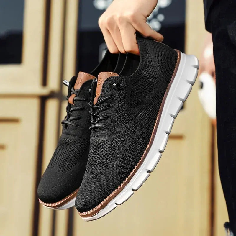 Sneakers - Knit Blend Upper & Cushioned Shock Absorption