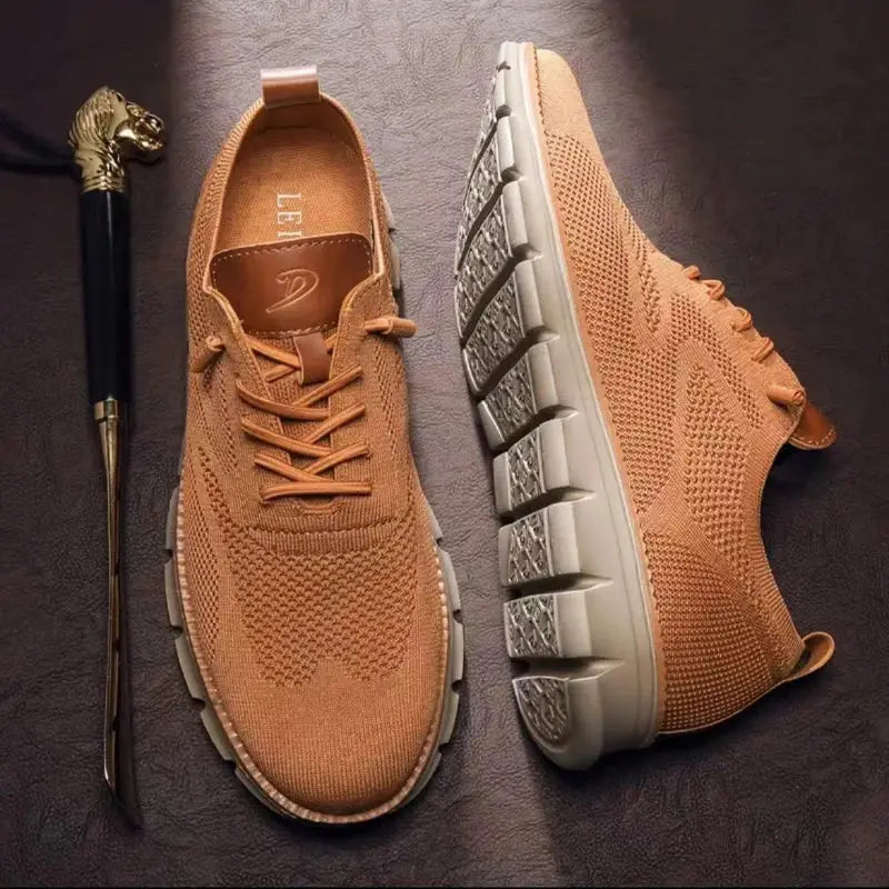 Sneakers - Knit Blend Upper & Cushioned Shock Absorption