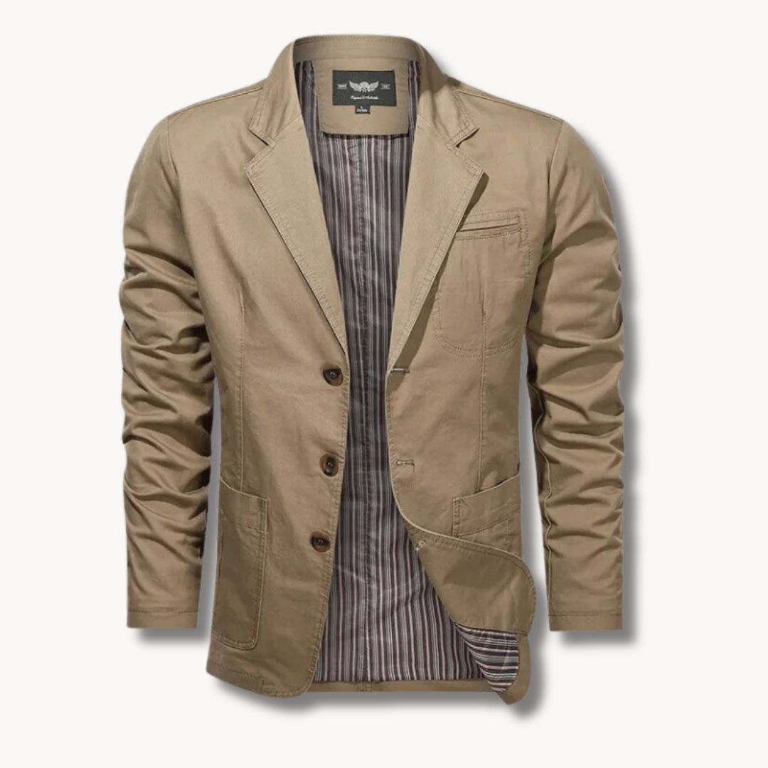 Soft-Blend Blazer - Triple Breasted Front & Tailored Fit