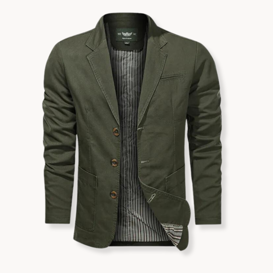 Soft-Blend Blazer - Triple Breasted Front & Tailored Fit