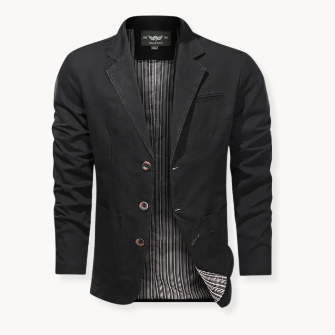 Soft-Blend Blazer - Triple Breasted Front & Tailored Fit