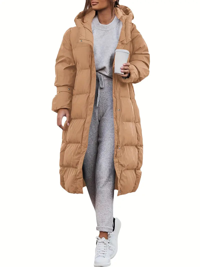 Soft-Blend Coat - Hooded Long Shape & Warm Coverage