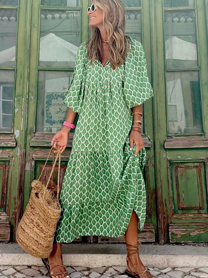 Soft-Blend Dress - Flowy Maxi Shape And Easy Movement
