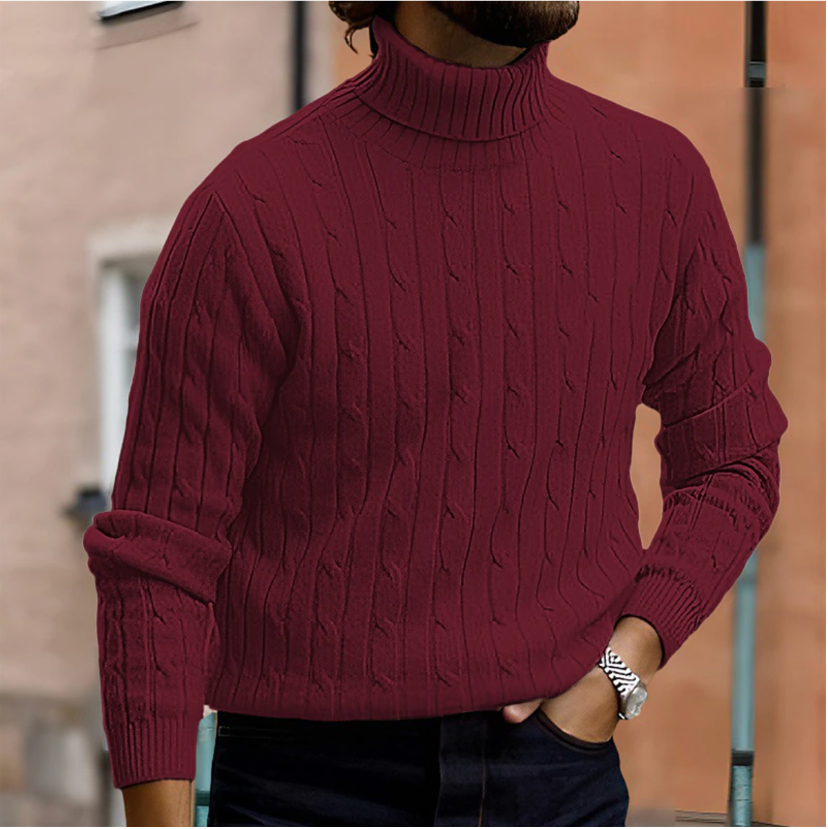 Soft-Blend Jumper – High Neck Shape & Extra Warm Comfort