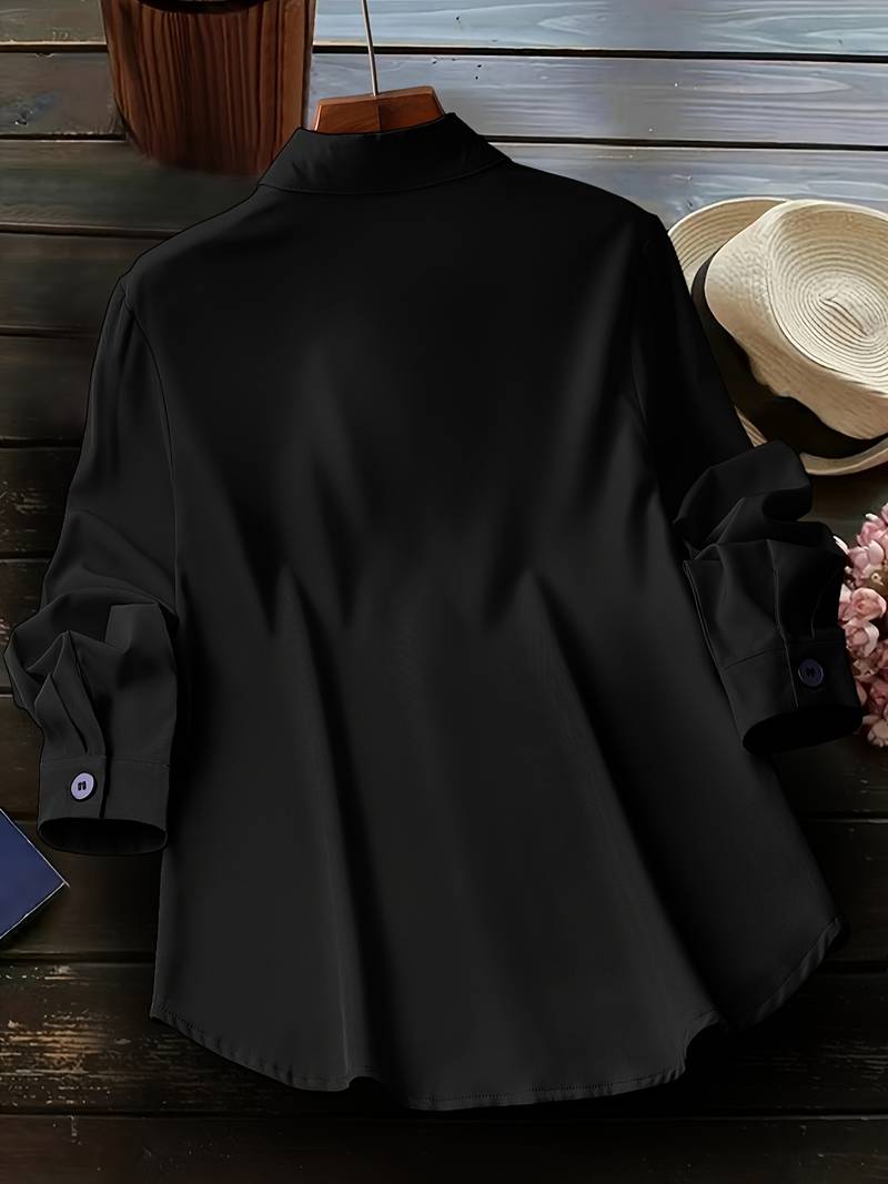 Soft-Blend Shirt - Long Sleeve Cut And Smooth Drape Ease
